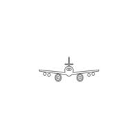 airplane icon vector logo illustration