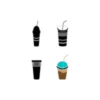 ICE DRINK JUICE ICONS vector