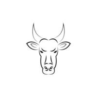 diseño de ilustración de vector de icono de vaca