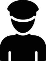 ilustración de vector de hombre de policía en un fondo. símbolos de calidad premium. iconos vectoriales para concepto y diseño gráfico.