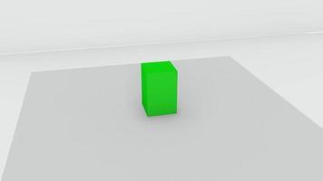 Maquete de tela verde 3D com câmera rotativa para produtos comerciais video