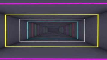 couloir futuriste néons colorés video