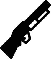 Ilustración de vector de rifle en un fondo. Símbolos de calidad premium. Iconos vectoriales para concepto y diseño gráfico.