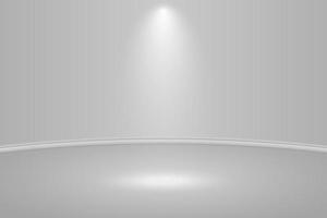 Empty white round studio room vector