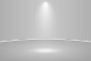 Empty white round studio room vector