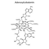 Skeletal formula of molecule. vector