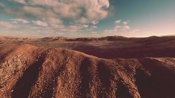 Sunset over the sand dunes in the desert video