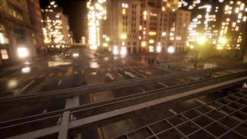 beau timelapse hyperlapse du trafic nocturne de la ville de miami video