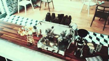 Close-up of espresso coffee machine video