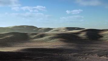 Sunset over the sand dunes in the desert video