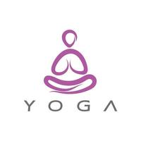 logo design of people doing yoga symbol icon illustration vector