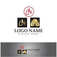 lung health and care logo template,emblem,design concept,creative symbol,icon,vector illustration. vector