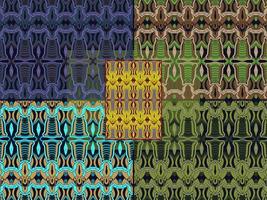 set color combination of seamless ornamental pattern vector