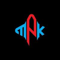 diseño creativo del logotipo de la letra mpk con gráfico vectorial vector
