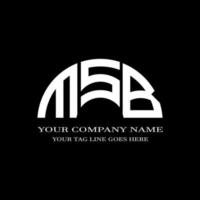 MSB letter logo creative design with vector graphic