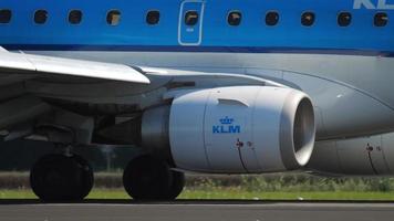 KLM Airlines plane on the runway video