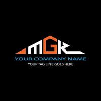 diseño creativo del logotipo de la letra mgk con gráfico vectorial vector
