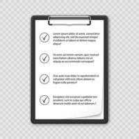 clipboard with checklist vector