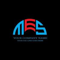 MES letter logo creative design with vector graphic