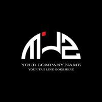 Diseño creativo del logotipo de la letra mjz con gráfico vectorial vector