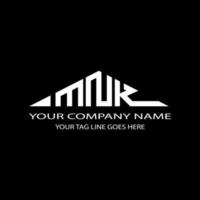 Diseño creativo del logotipo de la letra mnk con gráfico vectorial vector