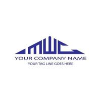 MWC letter logo creative design with vector graphic