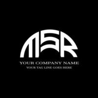 MSR letter logo creative design with vector graphic