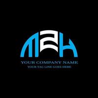 MZH letter logo creative design with vector graphic