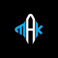 diseño creativo del logotipo de la letra mak con gráfico vectorial vector
