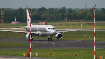 Airplane taxiing before departure video