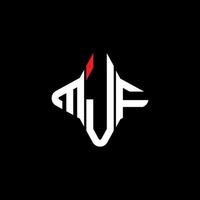 diseño creativo del logotipo de la letra mjf con gráfico vectorial vector
