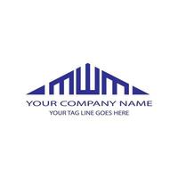 MWM letter logo creative design with vector graphic