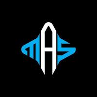 MAS letter logo creative design with vector graphic