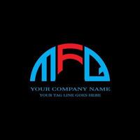 Diseño creativo del logotipo de la letra mfq con gráfico vectorial vector