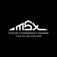 Diseño creativo del logotipo de la letra msx con gráfico vectorial vector
