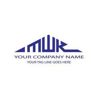 Diseño creativo del logotipo de la letra mwk con gráfico vectorial vector