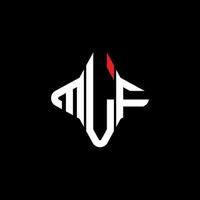 Diseño creativo del logotipo de la letra mlf con gráfico vectorial vector