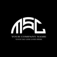 MSC letter logo creative design with vector graphic
