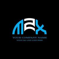 MZX letter logo creative design with vector graphic