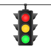 Realistic traffic lights vector