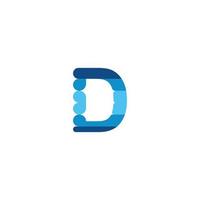 elementos de plantilla de diseño de icono de logotipo de letra d. vector
