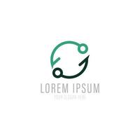 Vector logo design template for business. Technology innovation sign.