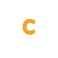Elementos de plantilla de diseño de icono de logotipo de letra c vector