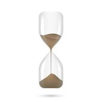 Sand hourglass clock vector