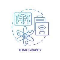 Tomography blue gradient concept icon. Modern technology of patient care. Diagnostic imaging abstract idea thin line illustration. Isolated outline drawing. vector