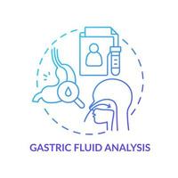 Gastric fluid analysis blue gradient concept icon. Patient care. Medical diagnostic service abstract idea thin line illustration. Isolated outline drawing. vector