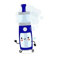 Cute funny running vape. Vector hand drawn cartoon kawaii character illustration icon. Isolated on white background. Run vape concept