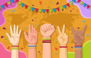 International Youth Day Background vector