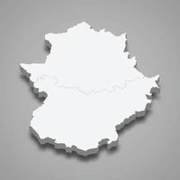 3d region of Spain vector