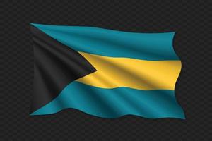 bandera ondeante 3d vector